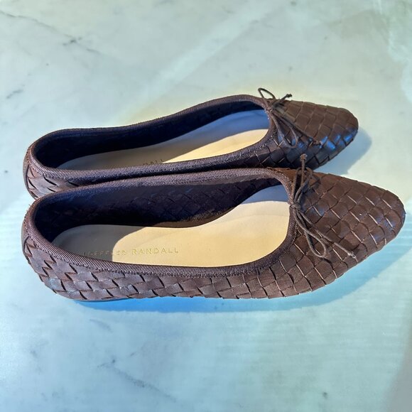 Loeffler Randall Landrey Woven Ballet Flats | Size 8 |  Chocolate Brown - Picture 2 of 9